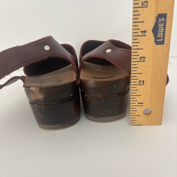 Troentorp’s Burgundy Leather Swedish Clog Sandals | EU 40 (US 9.5-10) - Picture 12 of 16